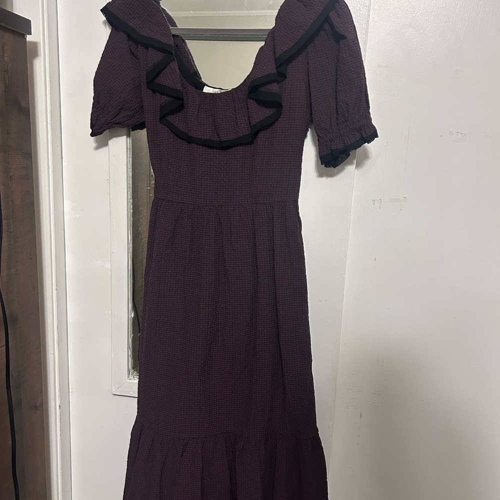 Chelsea&Violet Purple Ruffle Dress